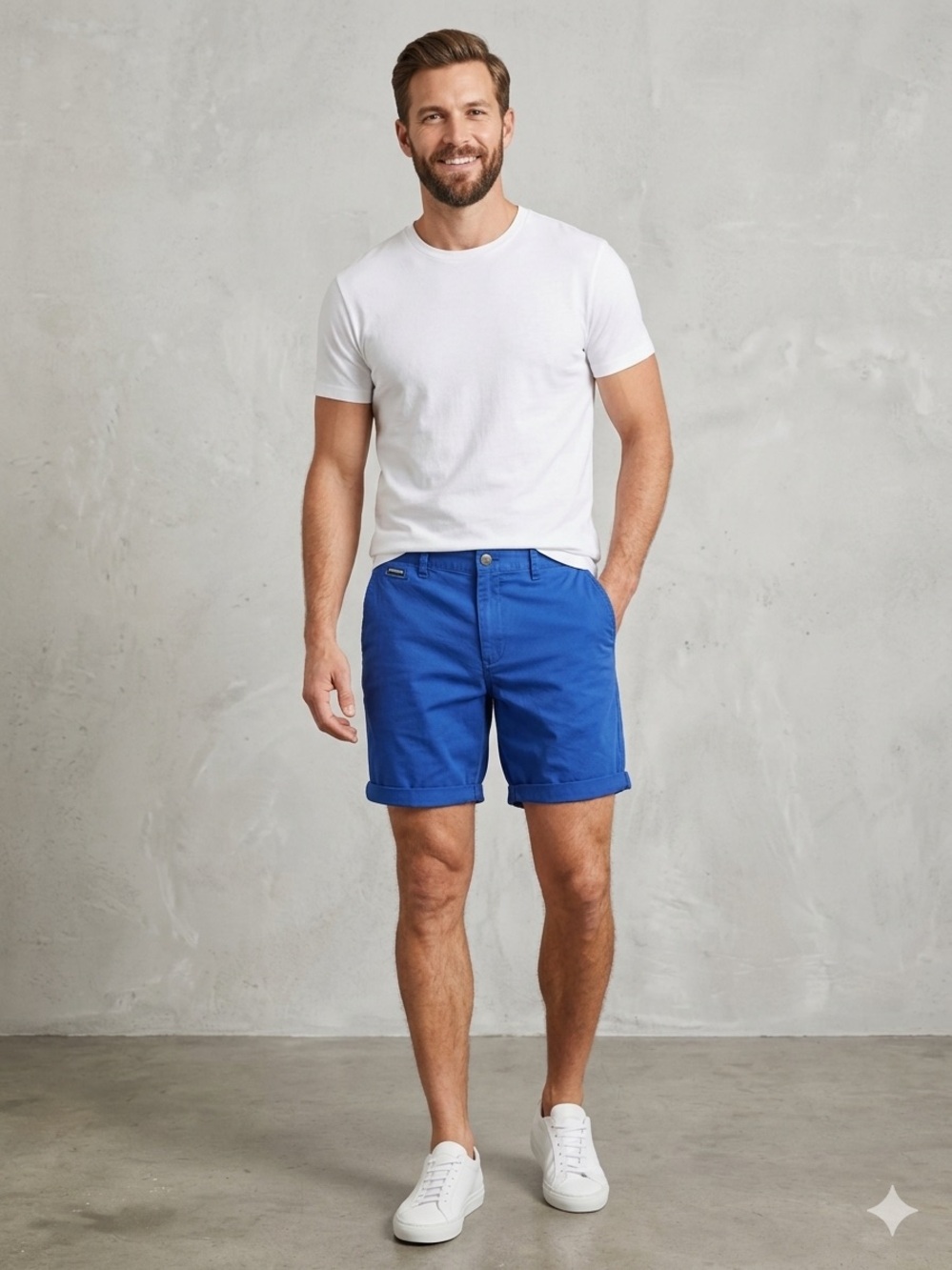 Bonobos Mens Washed Chino Shorts Blue Athletic Fit 7 Inch Inseam Size 35